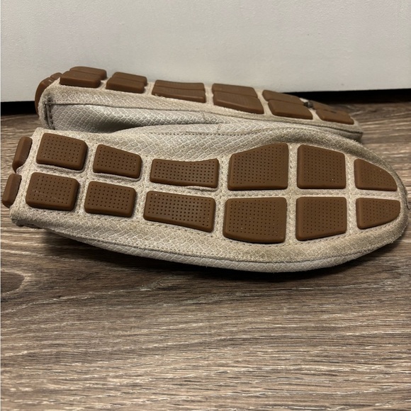 Cole Haan Shelby Driver Metallic Snake Embossed Leather Loafers Women 7 - Picture 3 of 4